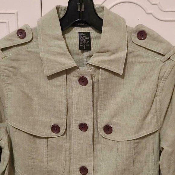 Mel & Lisa Light Green Long Sleeve Shirt Jacket Size 2 - Picture 2 of 4